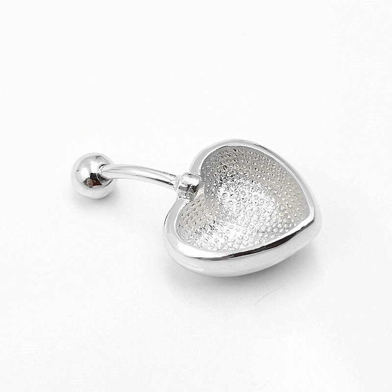 HelloLook – Piercing de ventre en argent Sterling 925, anneau de nombril, cœur d&#39;amour, bijoux de corps à la pour femmes, pour enseignant en danse