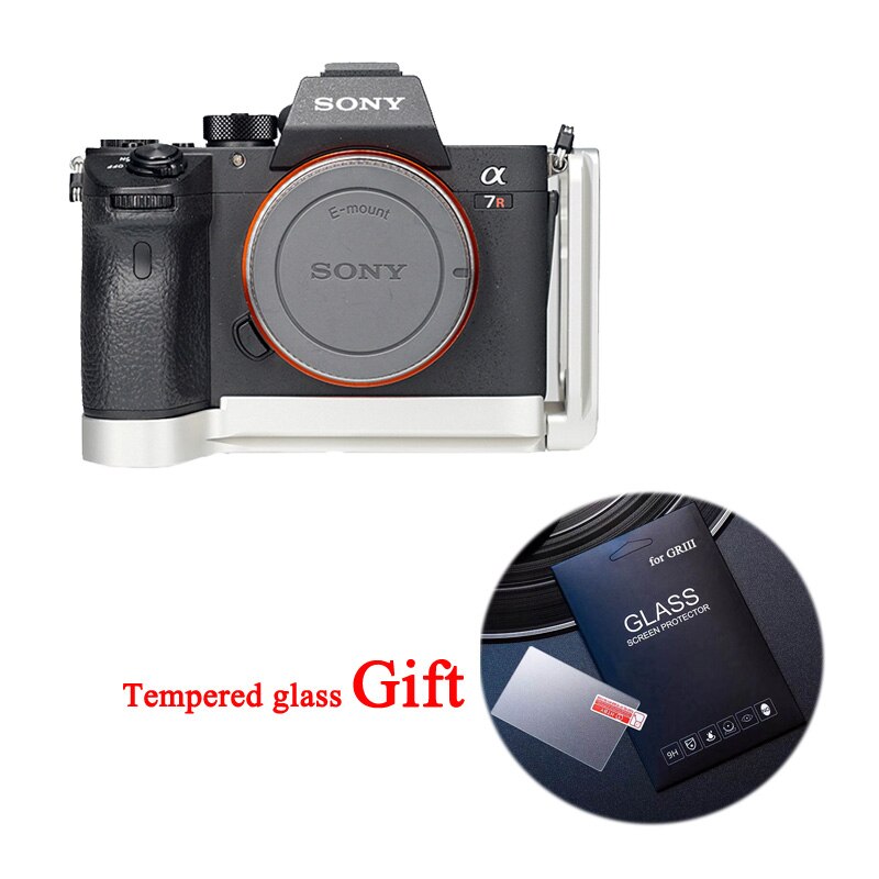 Aluminium Pro Verticale Qr L Type Plaat Beugel Statief Quick Release Grip Handvat Set Voor Sony A9 A7R Iii A7R3: Silver For A9 A7R3