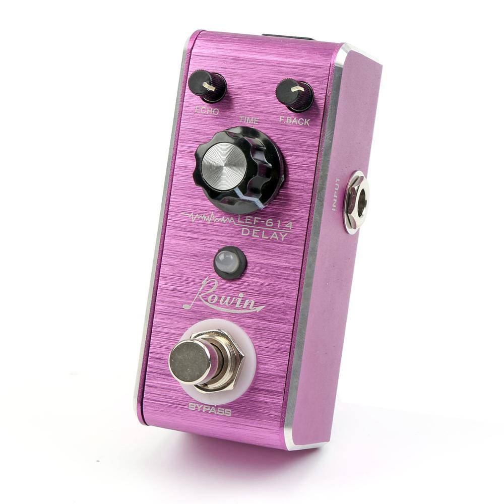 Rowin lef -614 - delay analog mini gitar effektpedal 20ms to 600ms ekte bupass sendes gratis