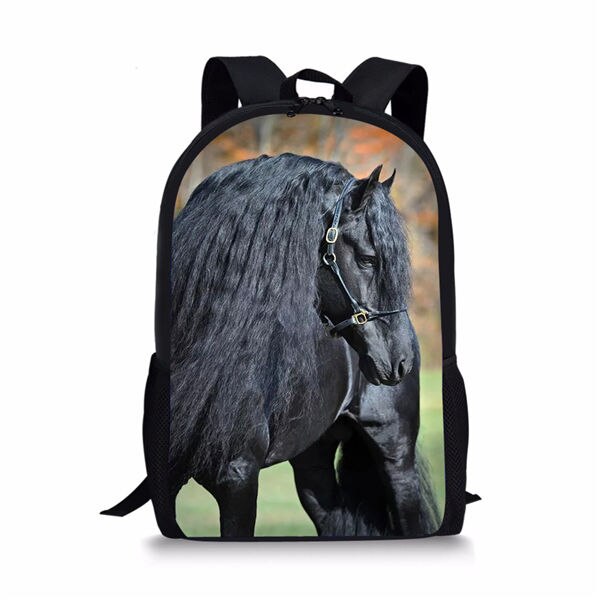 3 stuks/set met een mooi fries paard print patroon schooltas voor jongens tienermeisjes rugzakken kinderen studenten reistas: Cdgx 1510c