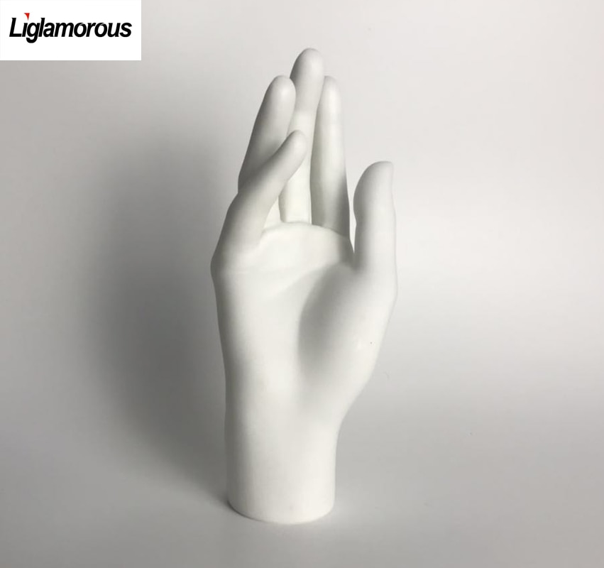 1 Pc Female Mannequin Hand Arm Display Base Women Gloves Jewelry Model Stand White Color Right hand