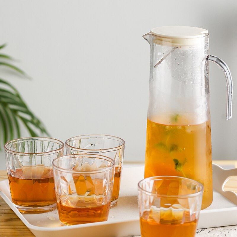 XINCHEN 1.2L Acrylic Kettle with Handle Clear Fruit Juice Puer Kettle Office Home Tool Scented Tea Kettle