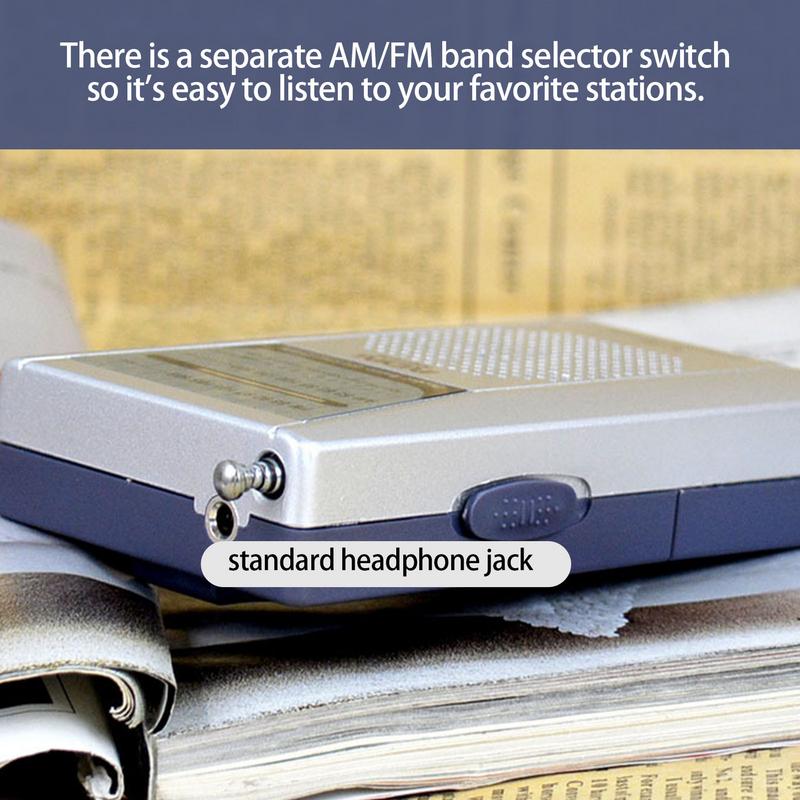 Mini Pocket Radio Speakers Earphone BC-R60 2-Band Portable Radio AM FM AA Battery Operated w/ Speaker Headphone Jack
