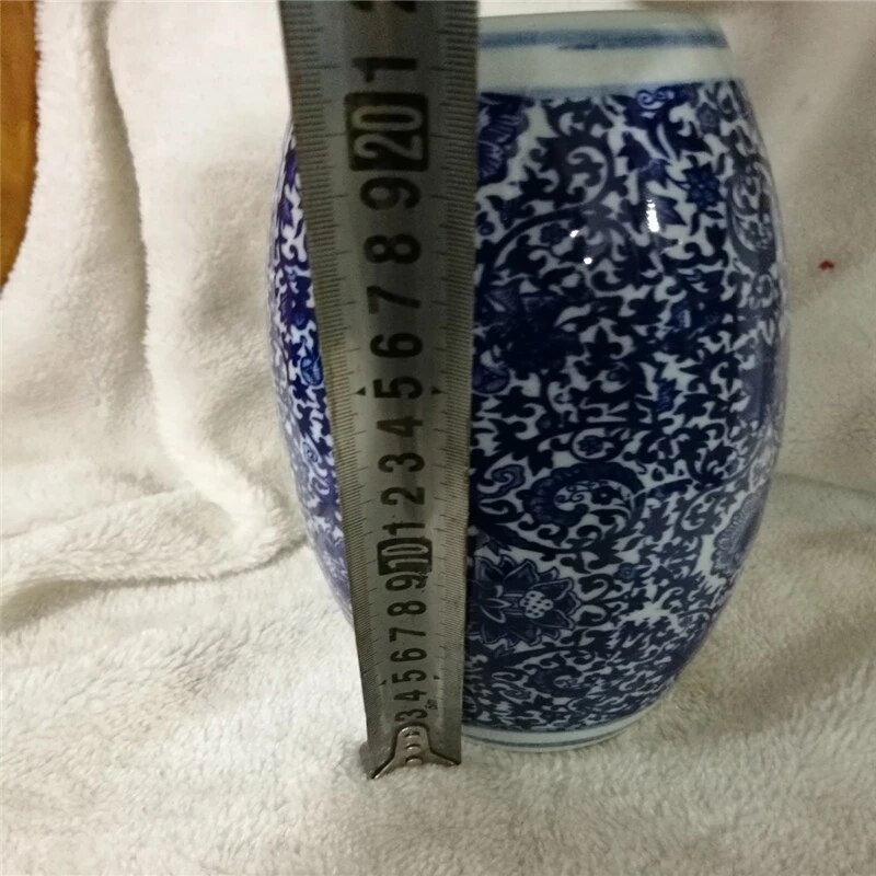 Chinese Jing Dezhen Blauw En Wit Porselein Vaas
