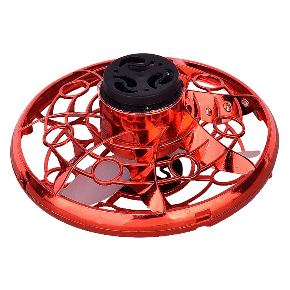 Ufo Vingertop Top Vliegtuigen Neutrale Plastic Vliegende Helikopter Mini Drone Rc Drone Vliegtuigen Speelgoed Kids: Rood