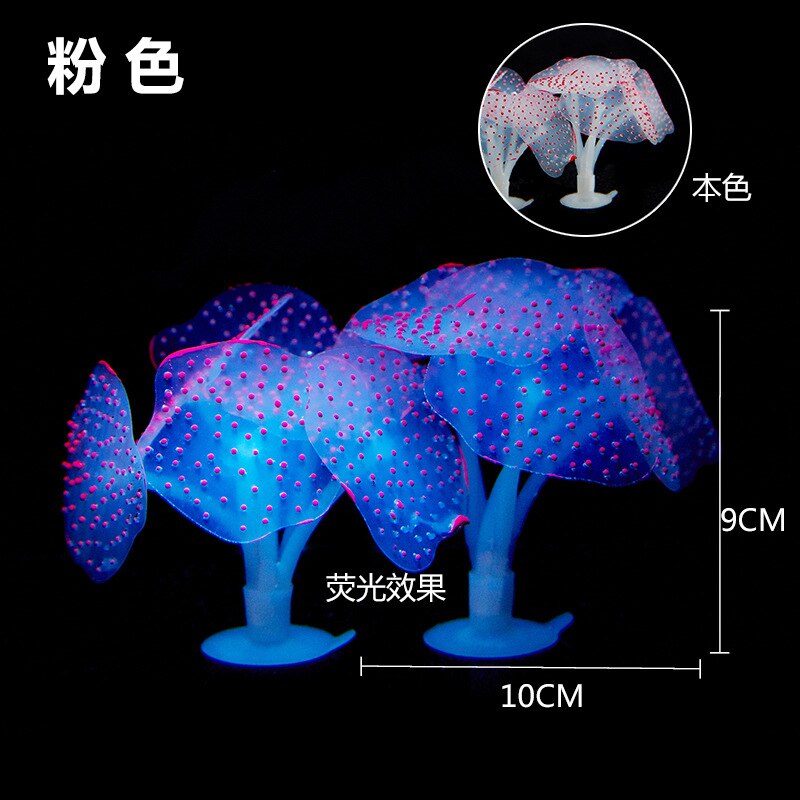 1 Stuk Kunstmatige Siliconen Fluorescentie Koraal Aquarium Decoratie Woondecoratie Accessoires Aquatic Plant Aquarium Decor