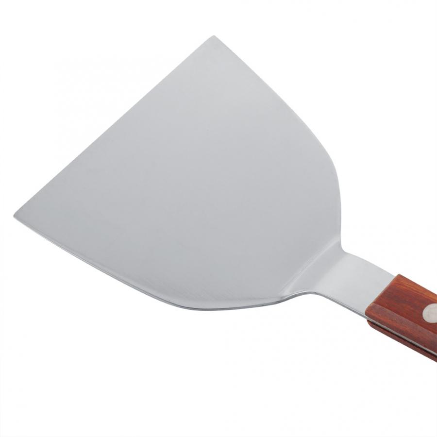 Práctico utensilio de cocina de acero inoxidable, pala para cocinar panqueques, pala para barbacoa, mango de cocina, pala para cocinar 85