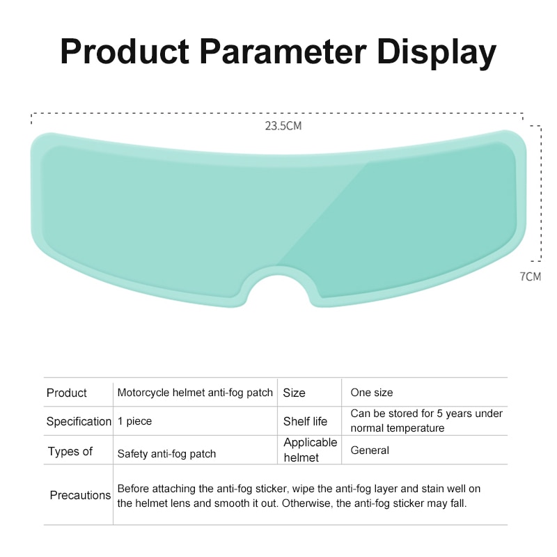 Motorhelm Anti-Fog Stickers Clear Anti-Fog Patch Film Motorfiets Accessoires Helm Lens Fog Voor K3 K4 AX8 LS2 Hjc Mt