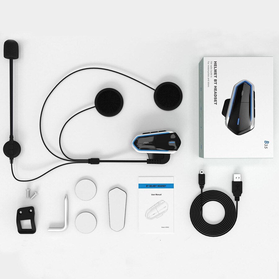 Motorcycle Helmet 4.1 EDR Bluetooth Headphone Microphone Bicycle Earphone Handsfree Speaker Call Control Helmet FM Radio