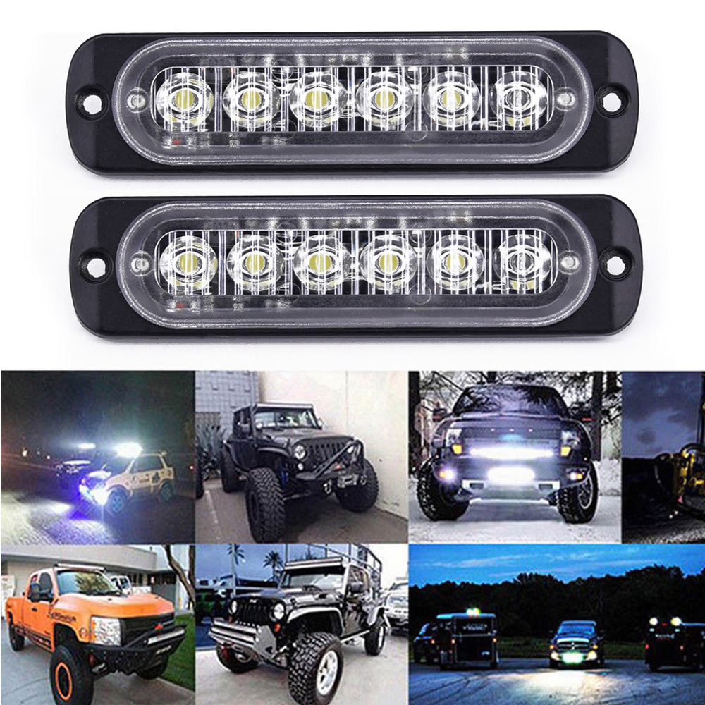 Drl Flash Light Wit Dc 12V-24V 333mA Auto 6LED Dagrijverlichting Koplamp Vervanging