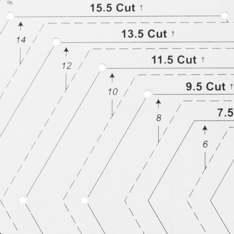 4Pcs/Set Patchwork Quilting Template Ruler Kit Stencil Diamond Grade Ruler FPing