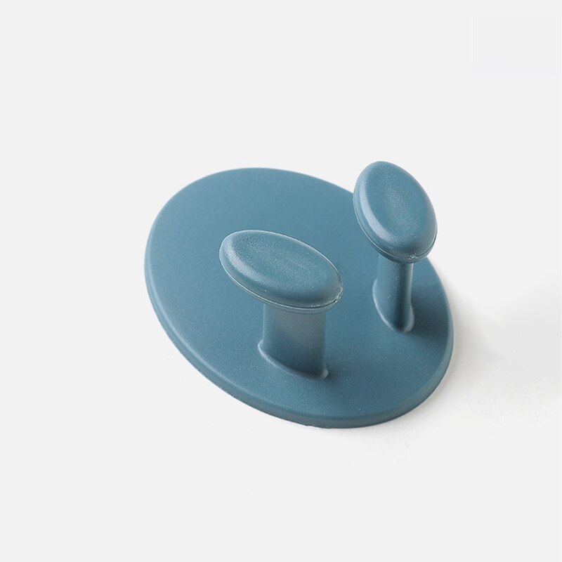 2pcs Hook Plug Strong Stick Hook Plug Finishing Nail-Free Stick Hook Oval Socket Hook Power Cord Storage Rack