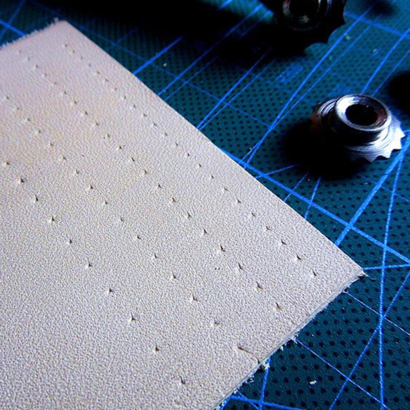 4 ruedas DIY herramientas de cuero separadores para manualidades Sistema de repujado juego de cuero espaciado rueda punzonadora herramienta para cuero