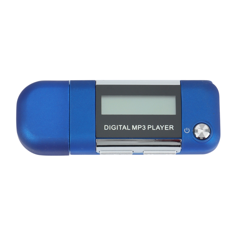 Mp3 Player 4GB U Disk Music Player Supports Replaceable AAA Battery, Recording: Blue