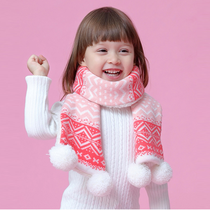 Niña sombrero bufanda Set invierno lana otoño gorro de punto cálido pompón acrílico esquí al aire libre Niño Accesorios para niños