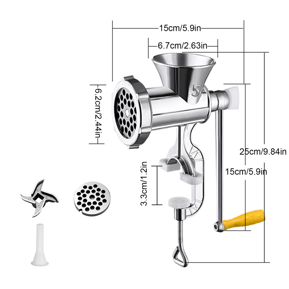 Grinder Chopped Pepper Hand-crank Aluminum Alloy Household Kitchen Tools Multifunctional Useful Sausage Machine