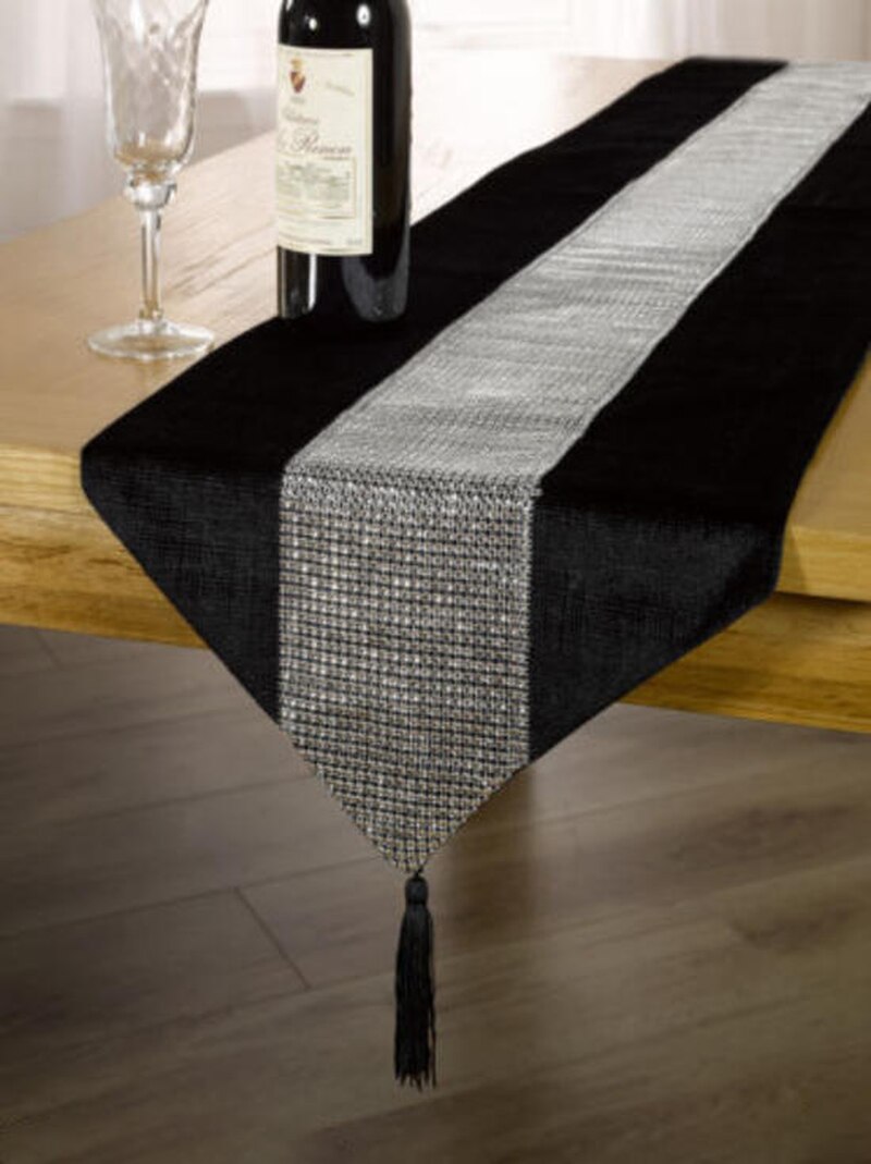 1pc moderne bordløper duk flanell diamant bord ekteskap løpere matte til fest bryllup jul dekorasjon hjem