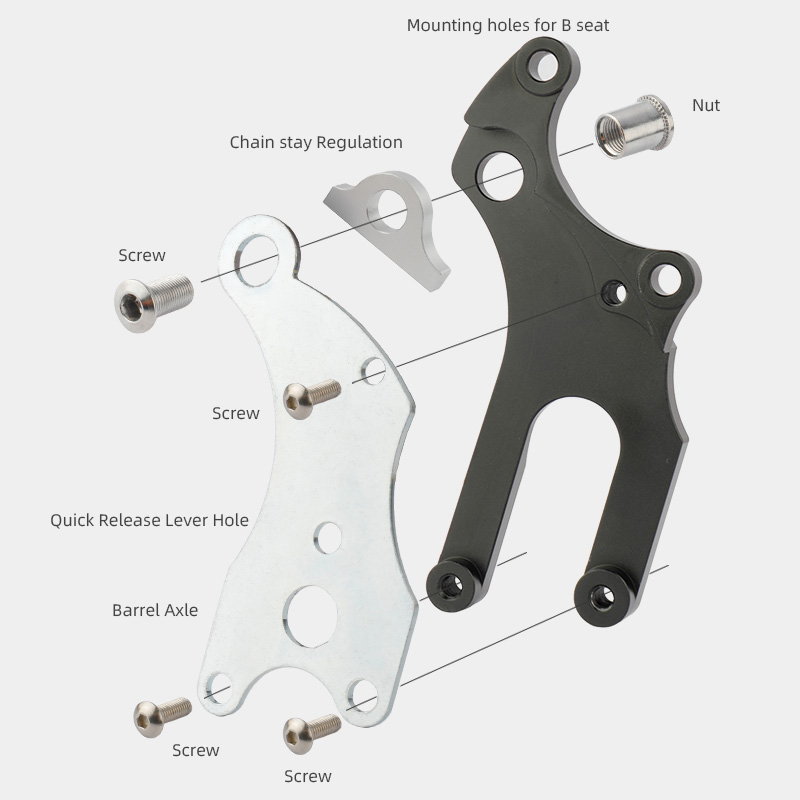 Fahrrad-scheibenbremsadapter, mtb-rahmen-v-bremsen-montagekonverter, rennrad-hinterrad-umbauzubehör
