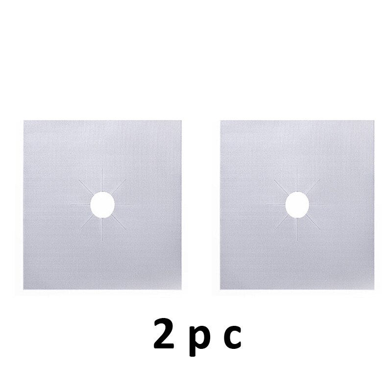 Non-Stick Reusable Self Adhesive Foil Cleaning Mat Set Stove Protector Cover Mat Cooker Cover Burner Protector Kitchen Tools: Gray 2pc