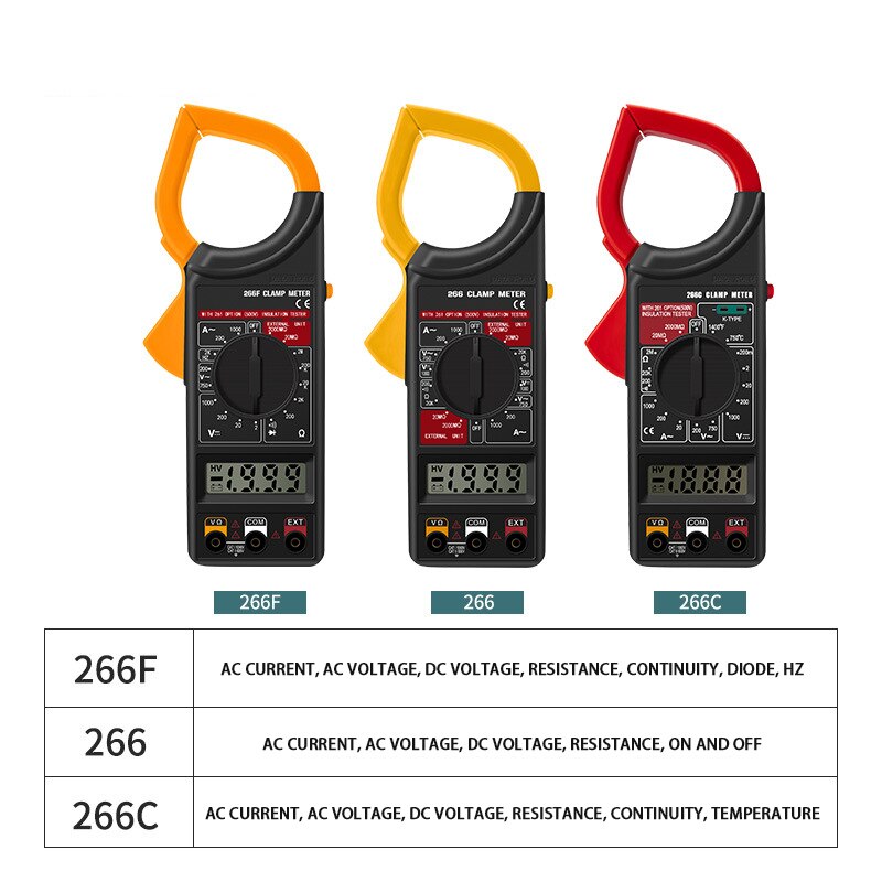 yellow/red Multimeter High- ABS Digital Clamp Meter Multifunctional Clamp