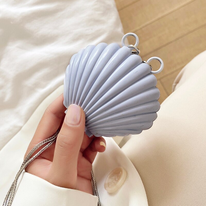 Mini shell crossbody bag sommer høy pvc dameveske kjede skulder messenger bag søt reiseveske