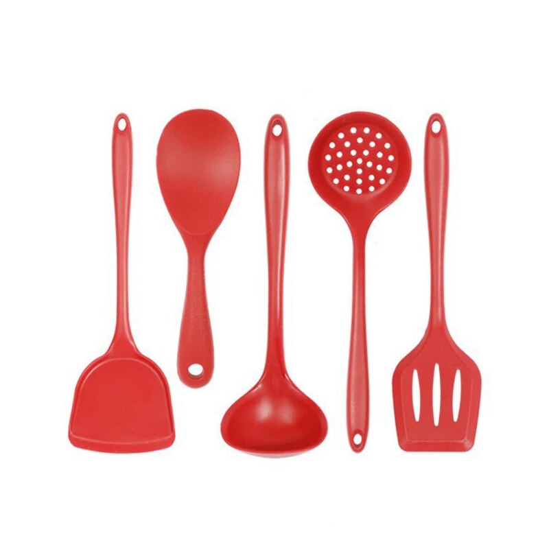Rice Cooker Silicone Spoon for Cooking Spatula Kitchen Ladle Heat Resistant Tableware With Hollow Out Long Handle Spoon Bar