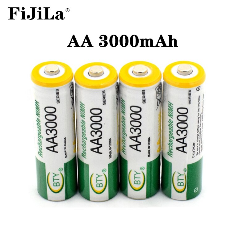 3000mAh AA 2A NI-MH 1.2V Rechargeable Battery Recharge Pre-Charged Ni-MH Rechargeable Battery For Toys Camera Microphone
