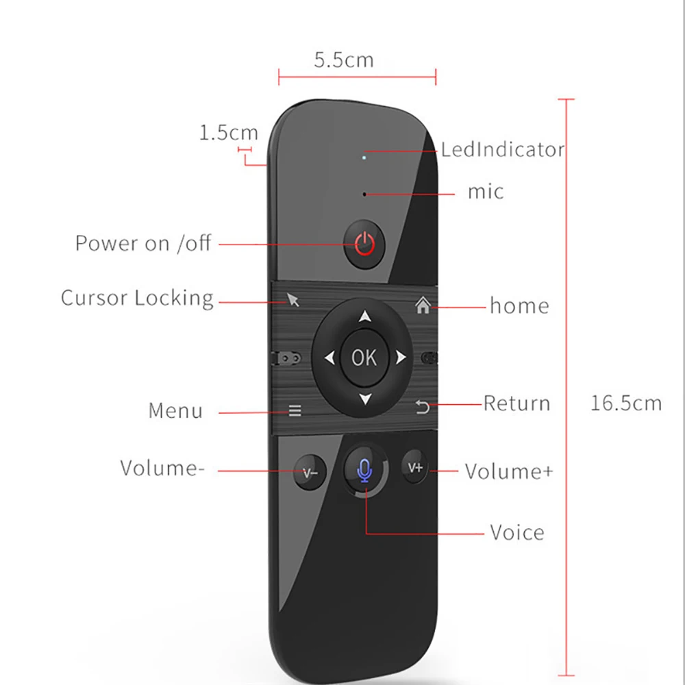 Bezprzewodowa mysz Air Voice Mouse 2 w 1 2.4G Bluetooth Mini klawiatura Akumulatorowy pilot zdalnego sterowania IR do Smart TV Android TV Box