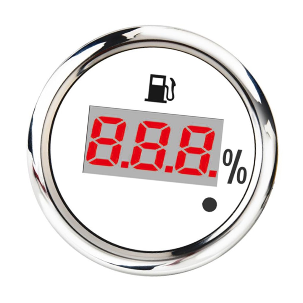 2" 52mm Universal Car SUV Fuel Level Gauge Meter with LED Digital Fuel Sensor , Waterproof IP67