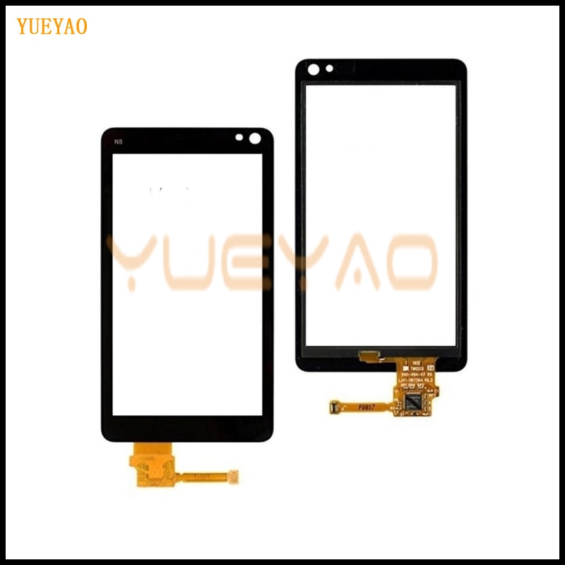 Pantalla táctil N8 de 3,5 pulgadas para Nokia N8, Sensor de digitalizador táctil, lente de Panel de vidrio frontal, piezas de teléfono negro