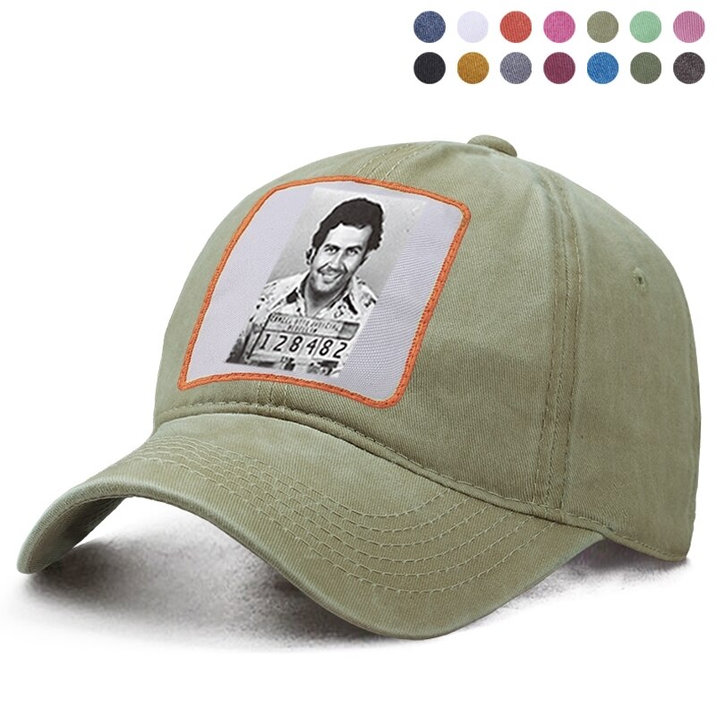 Gorra de béisbol de Pablo Emilio Escobar Gaviria para mujer, gorro de béisbol estilo Harajuku, Hip Hop, padre, camionero sólido, Snapback, Boinas de cola de caballo