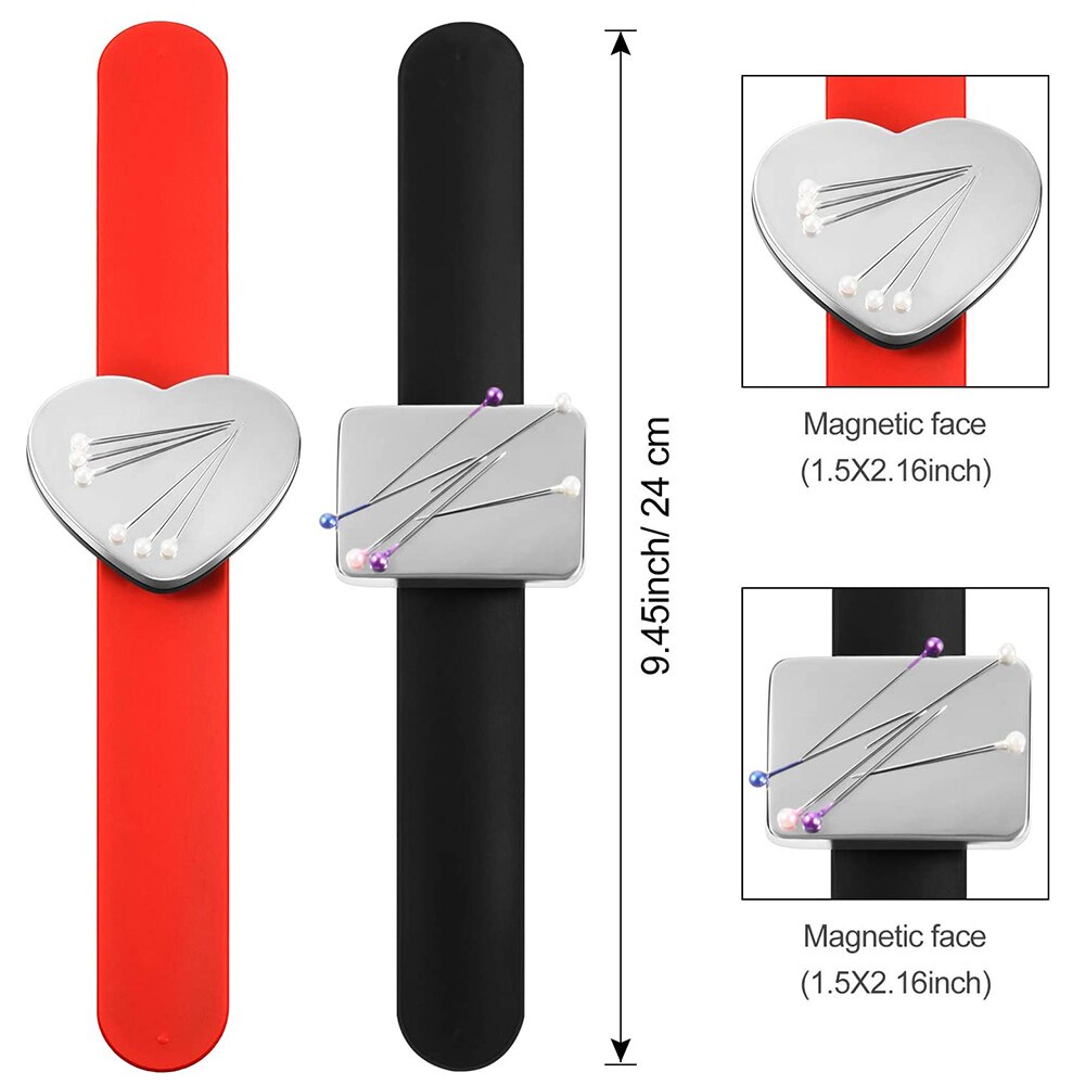 Dolstar Magnetisches Nadelkissen-Armband – Praktischer Nadelhalter Für Handgelenk Mit 3 Edelstahl-Kämmen