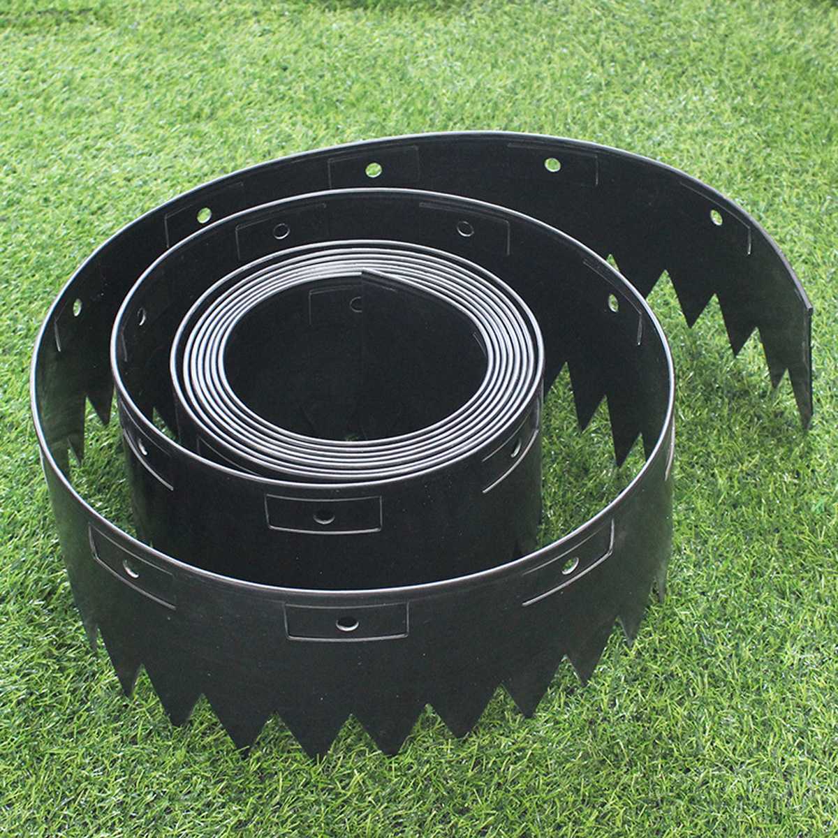 1/5/10M Garden Fence Edging Cobbled Stone Effect Plastic Lawn Edging Plant Border Decorations Flower Bed Border Lawn Palisade