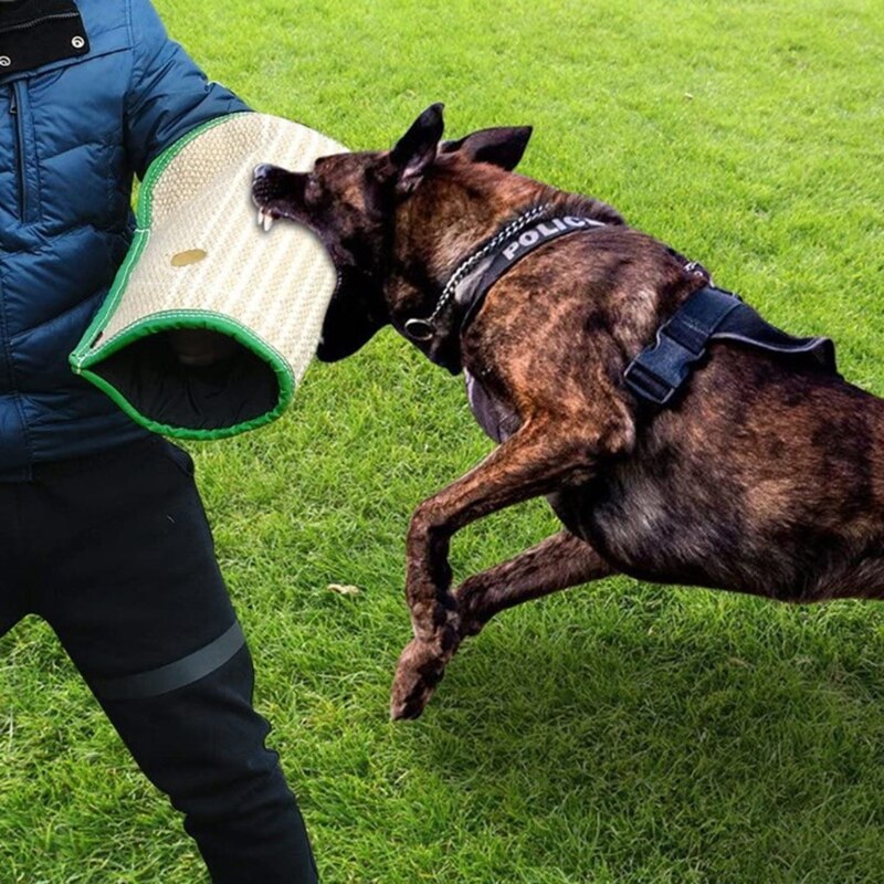 Mangas para morder de perro, protección para brazos, Pastor Alemán, juguete de yute para entrenamiento, H051