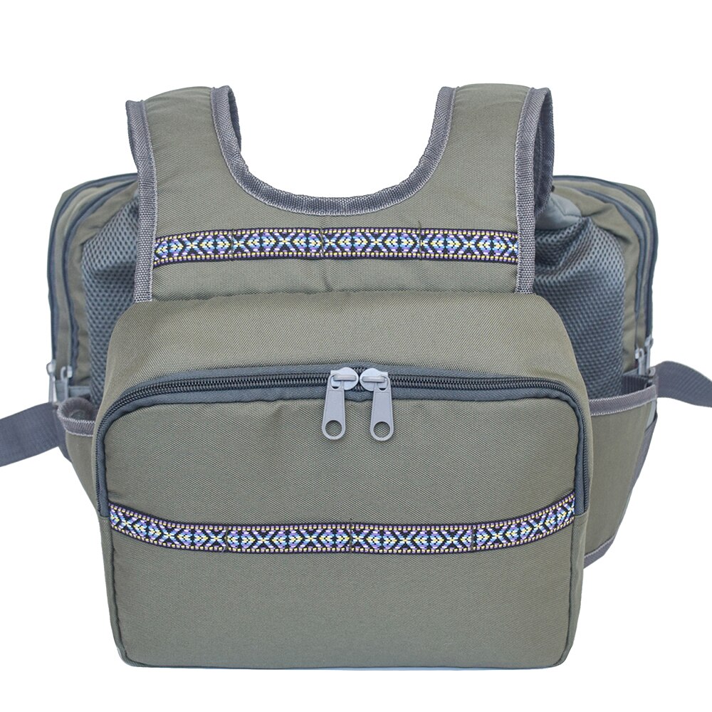 Multi-Pockets Fly Fishing Vest Waistcoat Outdoor Fishing Chest Pack Backpack