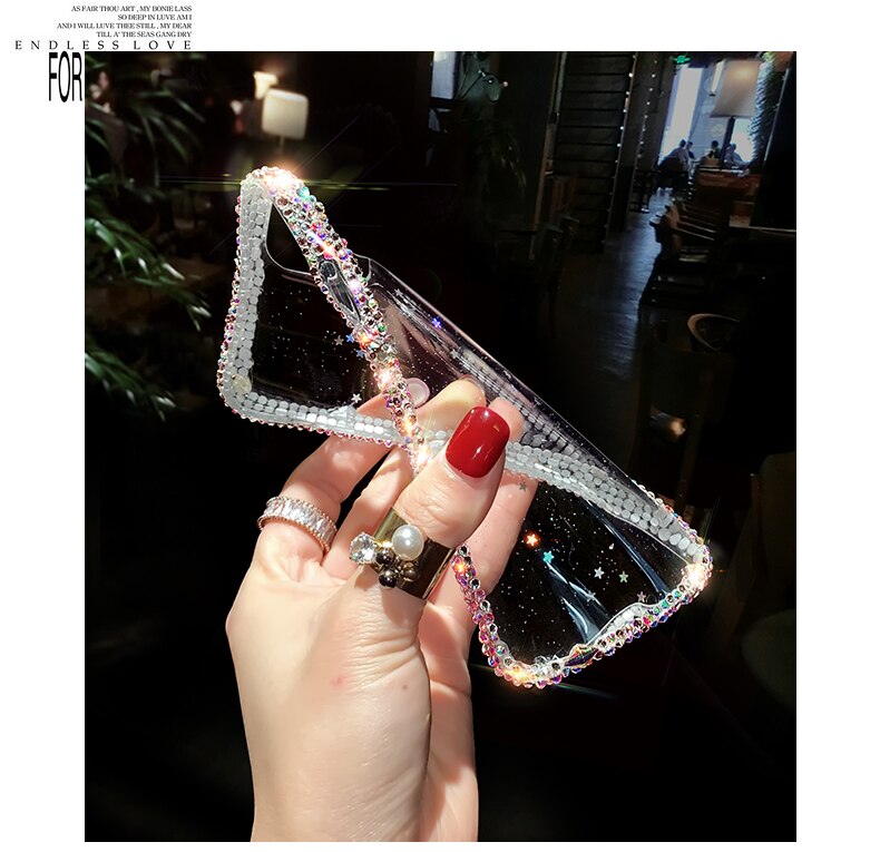 Für iPhone 11 Fall Strass Diamant Glitter Bling Stern Fall Für IPhone 13 12 SE 11 Pro MAX X XR XS 7 8 Plus Abdeckung Capa