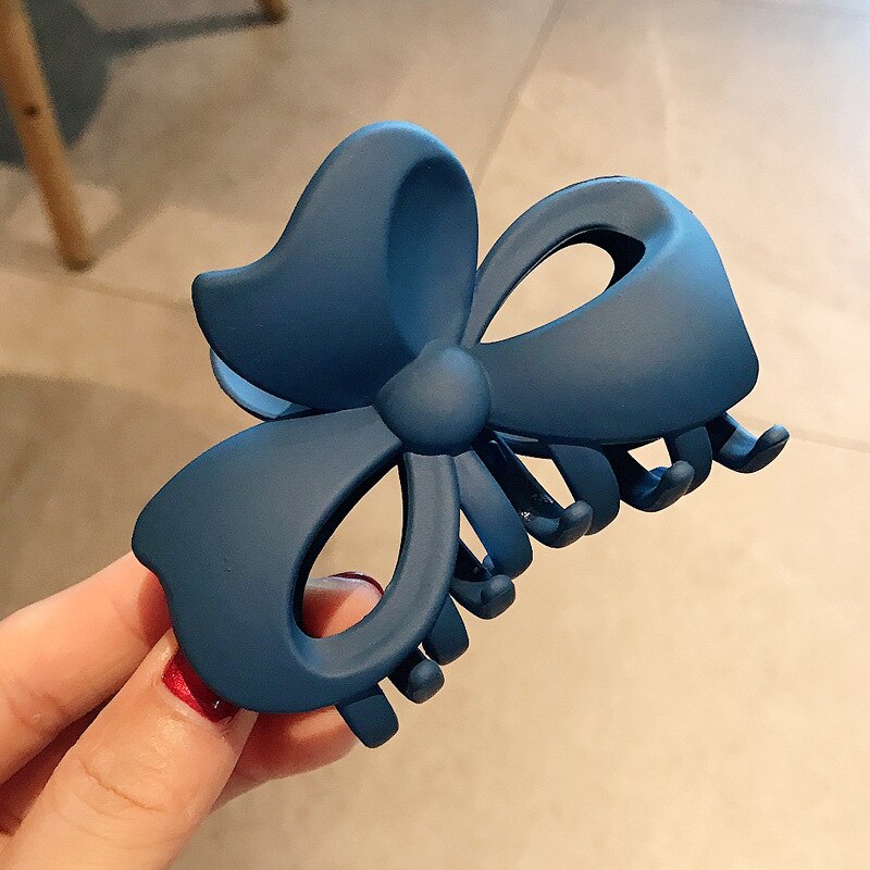 Klauw Clip Voor Vrouwen Stoere Zwarte Plastic Haar Klauw Grote Size Haar Klemmen Voor Haaraccessoires Voor Haar Thuis: Navy blue7