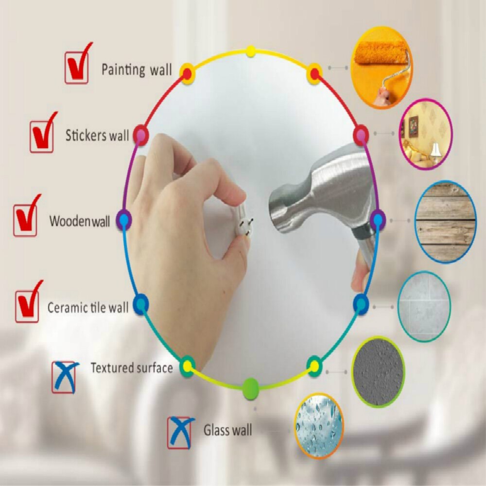 Rammeløs diy digital veggklokke 3d akryl speil veggur stor stum vegg klistremerker til stue soverom hjemme dekorasjoner