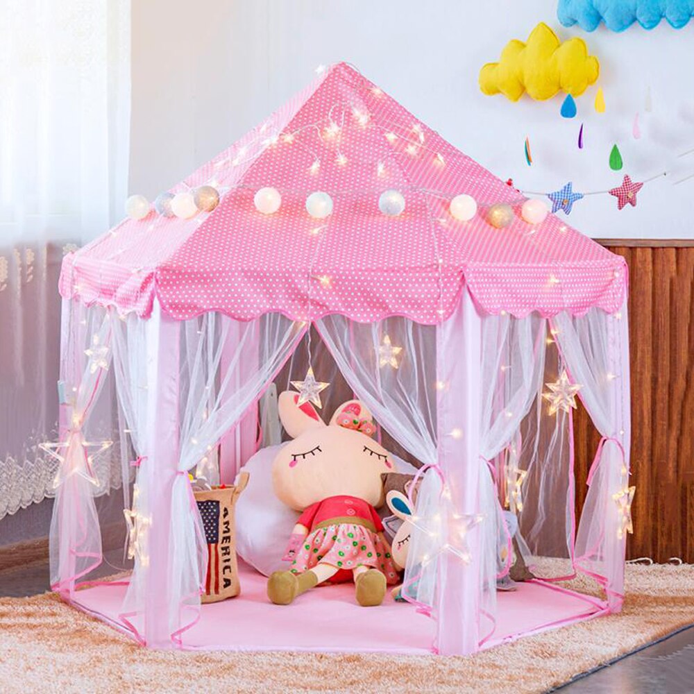 Portatile Tenda dei bambini Della Principessa Castello Per Bambini Tenda Giocattoli per le Ragazze Tepee Infantil Bambini Casa di Vigvam Teepee Tenda Bambino regali