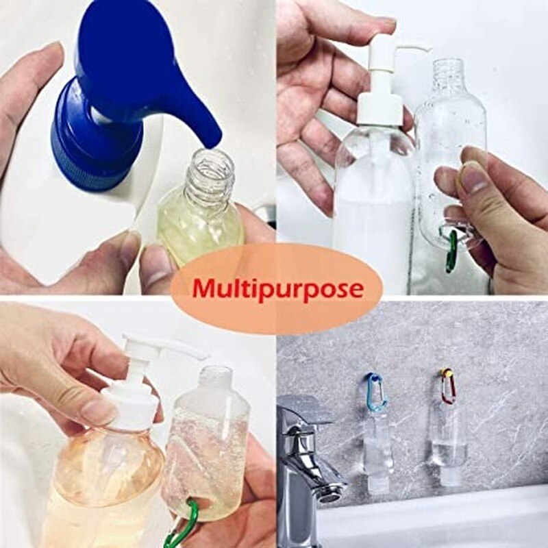 Botella vacía de desinfectante de manos, 30ml-50ml, 5 uds., a prueba de goteo, para viaje, espray de niebla fina con llavero, Alcohol, artículos de tocador, jabón líquido