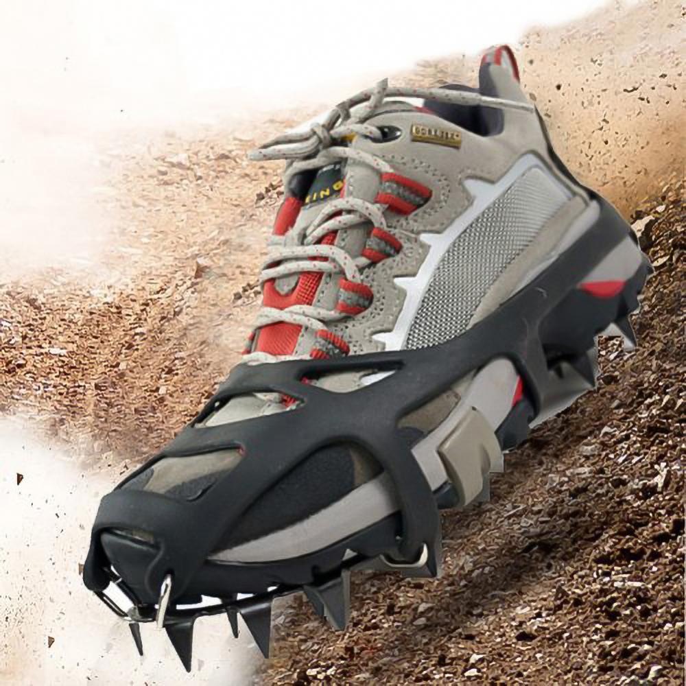 75% Discounts ! 1 Pair 18 Teeth Anti-Slip Ice Snow Grips Shoe Boot Traction Cleat Spikes Crampon