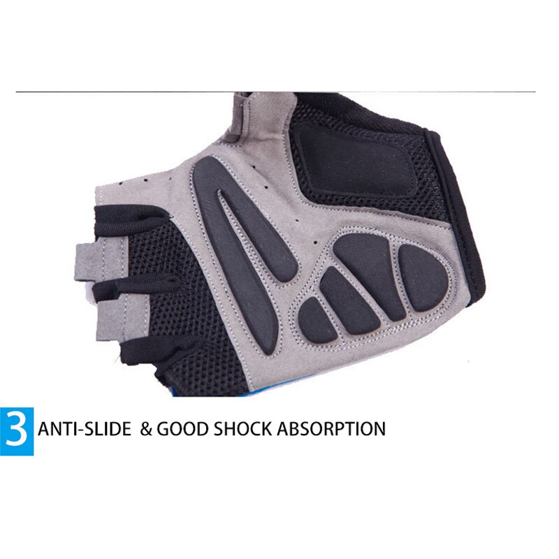 Professionelle Männer halb Finger Fitness Handschuhe Fitnessstudio Radfahren Handschuhe Bodybuilding Gewichtheben Handschuhe Ausbildung Anti-Unterhose Atmungsaktiv