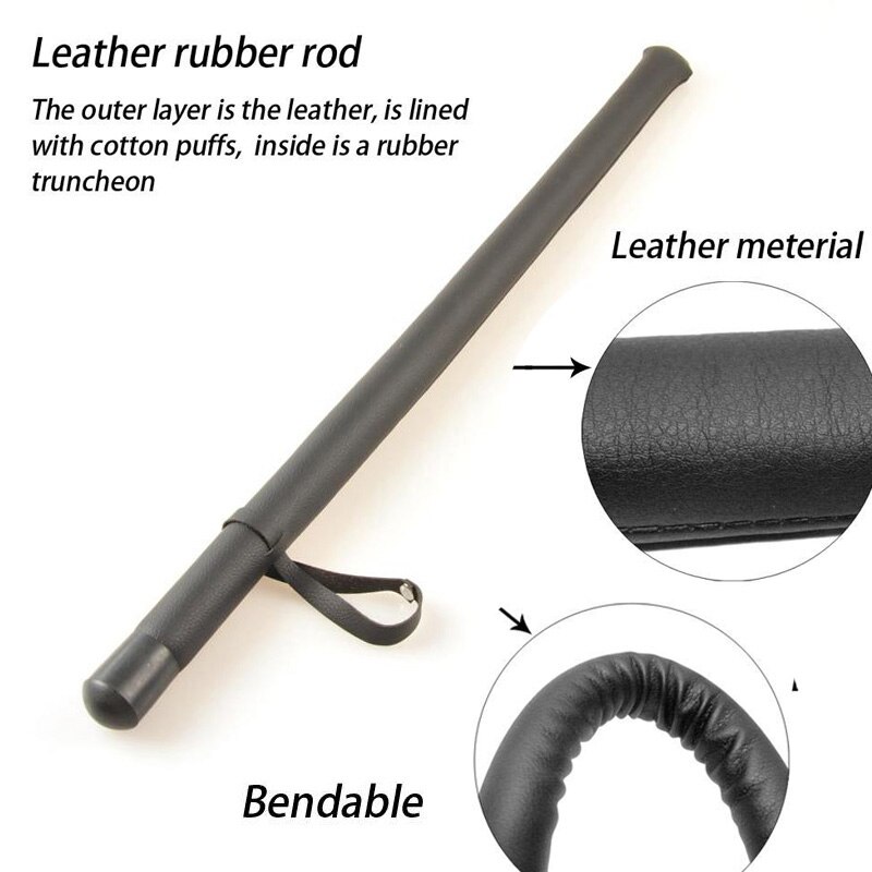 Soft Leather Dog Train Cane Bendable Training Sticks Hit Dog Guide Supplies Pet Rods for Police K9 Schutzhund German Shepherd