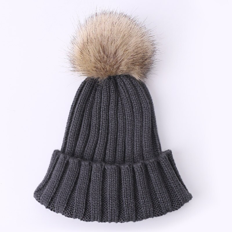 Bonnet en fausse fourrure pour fille, Style, à la , hiver, printemps,: B