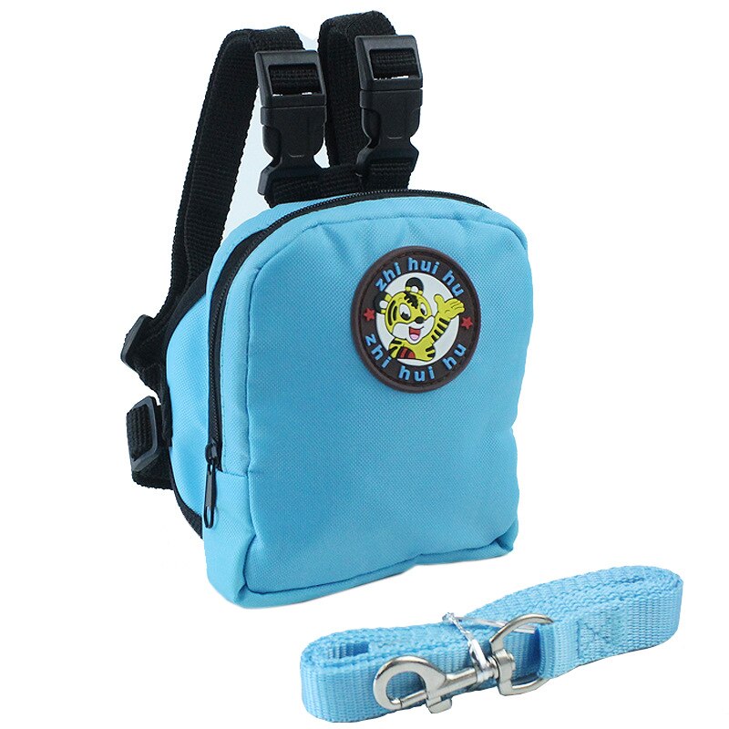 Mini Rugzak Voor Honden Katten Hond Harness Leash Set Voor Kleine Honden Puppy Rugzak Outdoor Huisdieren Voedsel Draagtas teddy Poedel: Blue / S