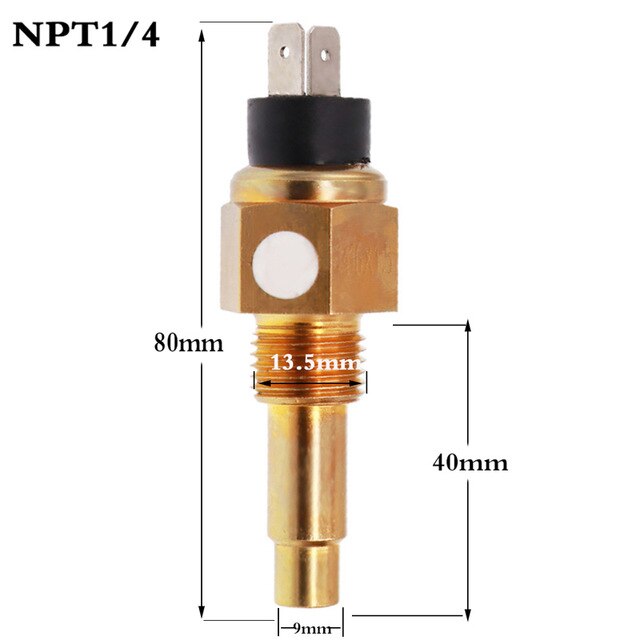 Water Temperature Sensor For Car Boat Marine Water Temperature Gauge Alarm Sender 3/8NPT 1/4NPT M14 M16 M18: NPT 1 4