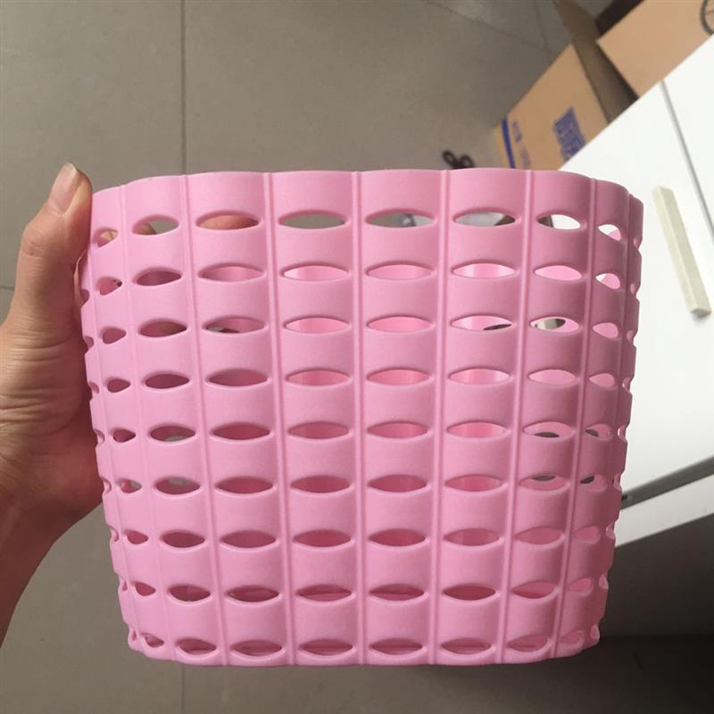 Bicycle Basket Hollow Children Bike Tricycle Scooter Storage Front Handlebar Plastic Carrier Cycling Kids Riding Shopping