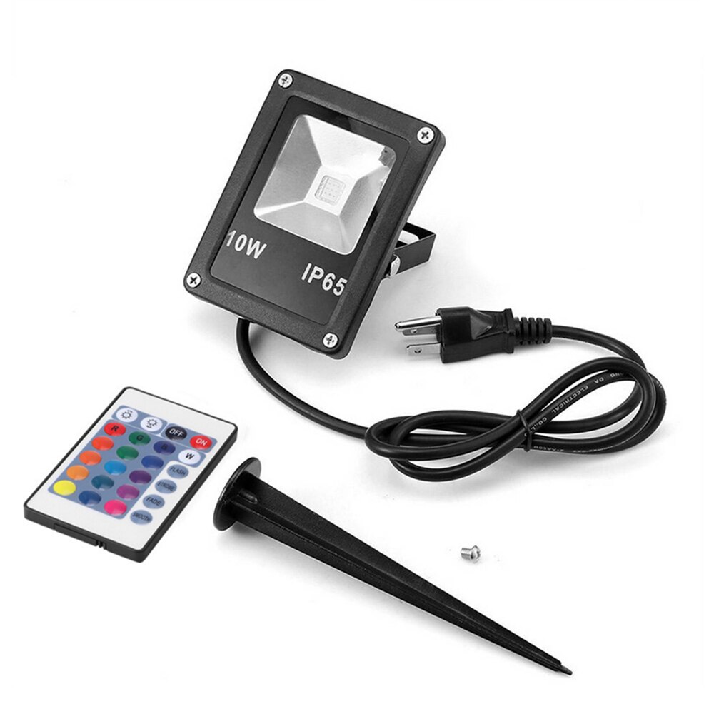 RGB LED Flood Light Spotlight 10W 20W IP65 Waterproof 16 Colours Changing Garden Yard Outdoor Lamp