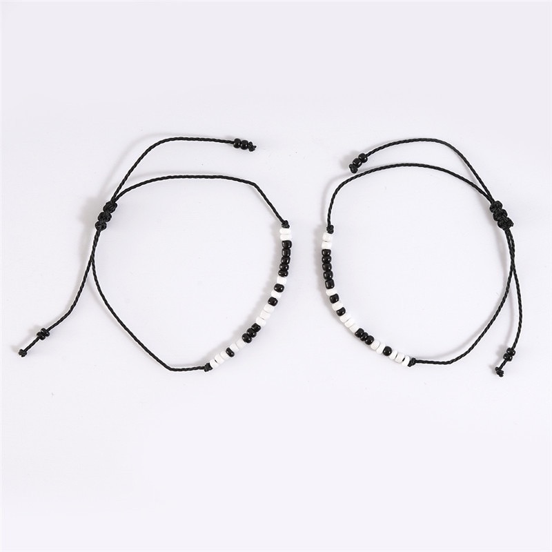 För pojkvän flickvän liten kärlek morse code armband part favor jubileum alla hjärtans dag