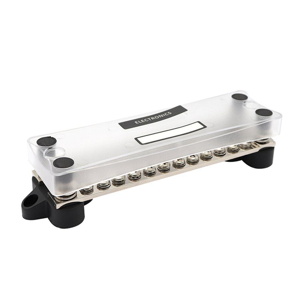 Dual Row Bus Bar Electrical Terminal Block Junction Box Contacts 12V 150A 4 Studs Car Styling High Current Large voltage/current